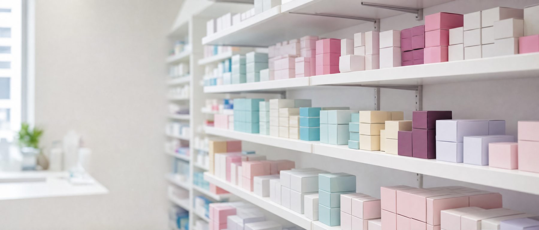 Buying condoms at a pharmacy shelf
